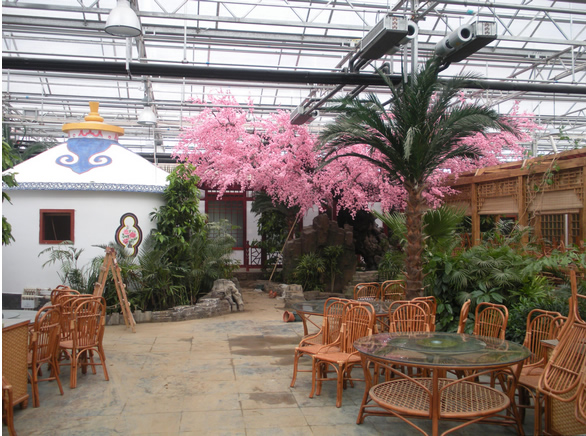 陜西大型生態(tài)餐廳溫室搭建